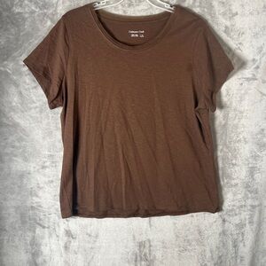 Coldwater Creek Women's Brown Short Sleeve Tee